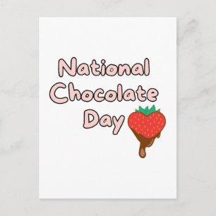 Glad nationell choklad dag vykort