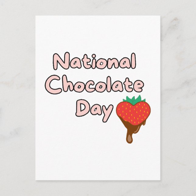 Glad nationell choklad dag vykort (Framsida)