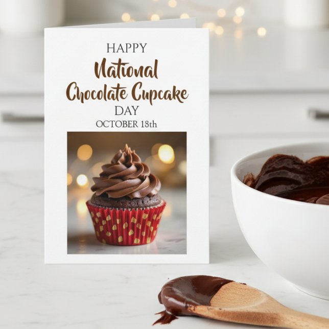 Glad nationell chokladmuffinsdag kort (Skapare uppladdad)