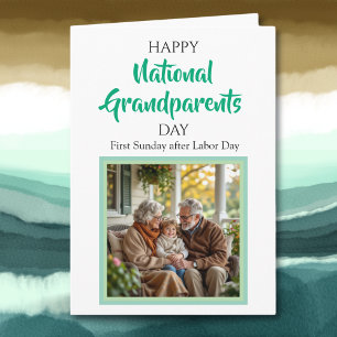 Glad nationell dag för mor- och farföräldrar Perso Kort
