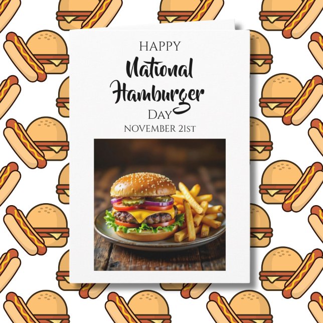 Glad nationell hamburgardag | 21 dec kort (Skapare uppladdad)