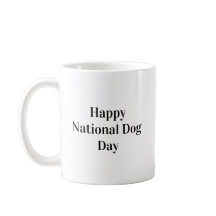 Glad nationell hunddagstypografi