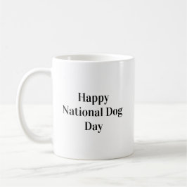 Glad nationell hunddagstypografi kaffemugg