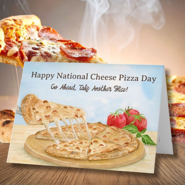 Glad nationell ostpizzadag kort (Skapare uppladdad)