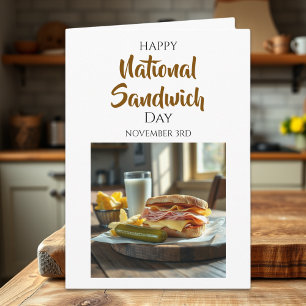 Glad nationell smörgårdsdag 3 november kort