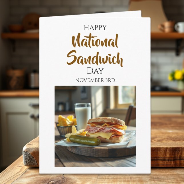 Glad nationell smörgårdsdag | 3 november kort (Skapare uppladdad)