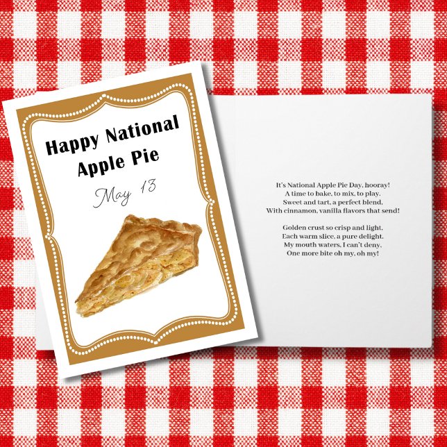 Glad nationella äppelpajdag 13 maj kort (Skapare uppladdad)