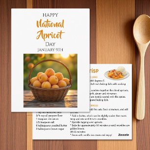 Glad nationella aprikosdagen 9 januari vykort