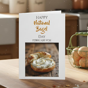 Glad nationella bagel-dagen 9 februari kort