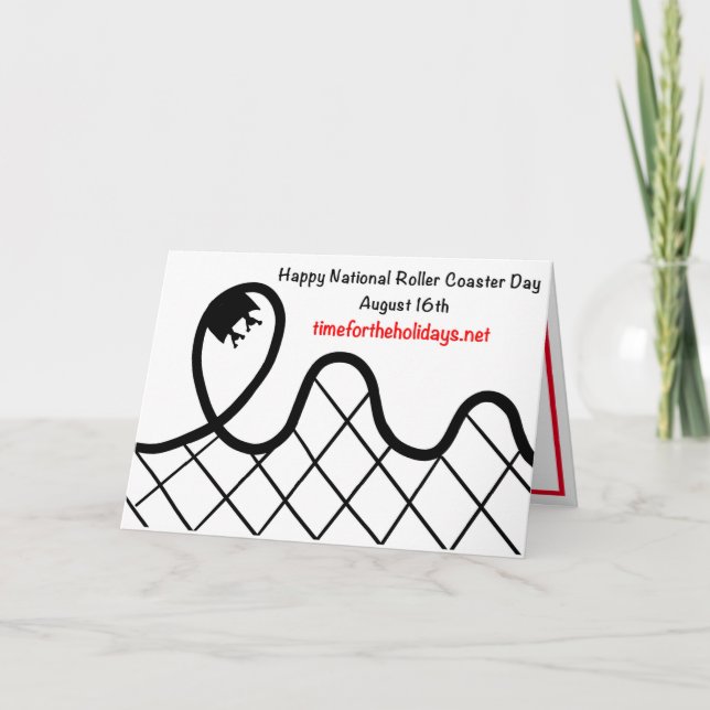 Glad nationella berg- och dalbanedagen - 16 august kort (Framsida)