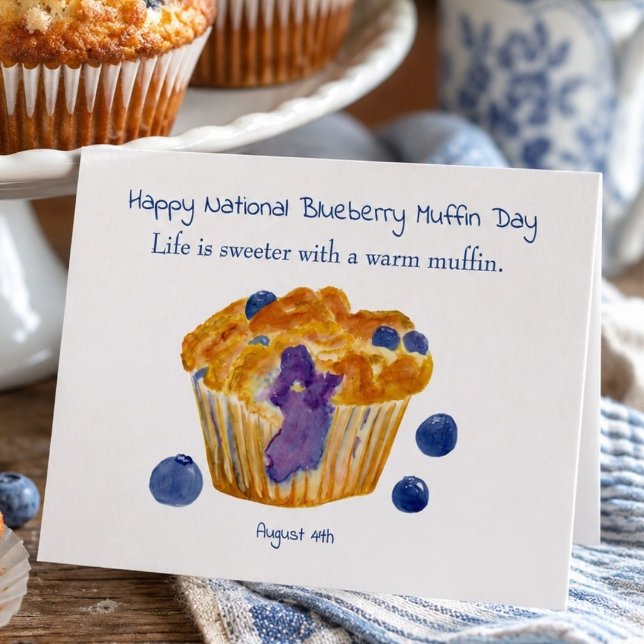 Glad nationella blåbärsmuffinsdagen kort (Skapare uppladdad)