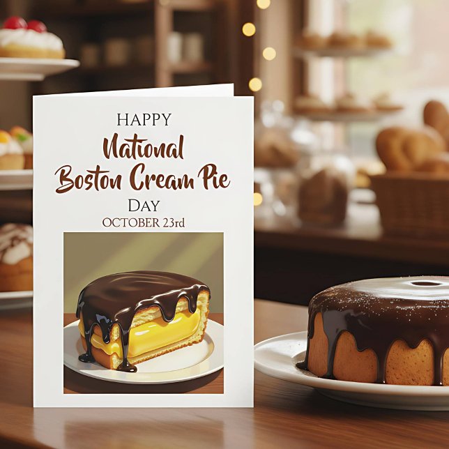 Glad nationella Boston Cream Pie-dagen | 23 okt Kort (Skapare uppladdad)