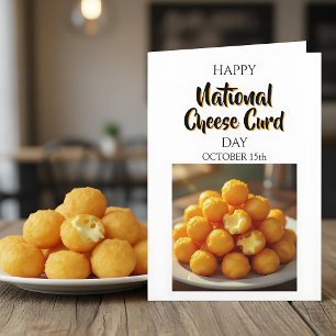 Glad nationella Cheese Curd-dagen 15 oktober Kort