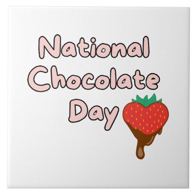 Glad nationella choklad dagen kakelplatta (Framsidan)