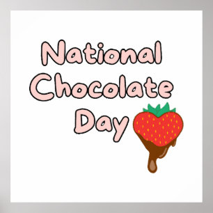 Glad nationella choklad dagen poster