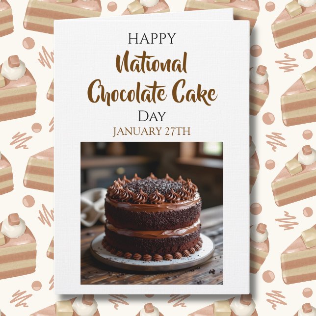 Glad nationella chokladkakans dag | 27 januari kort (Skapare uppladdad)