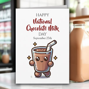 Glad nationella chokladmjölk dagen kort
