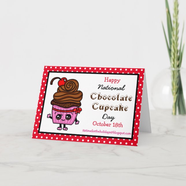 Glad nationella cupcake-dagen - 18 oktober kort (Framsida)