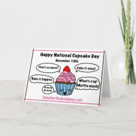 Glad nationella cupcake-dagen - Receptkort inuti Kort