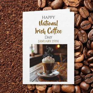 Glad nationella irländska kaffedagen   25 januari kort