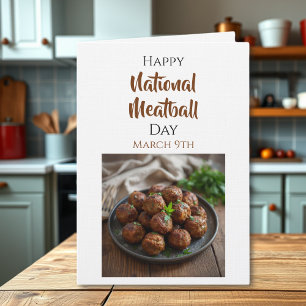 Glad nationella köttbullens dag 9 mars kort