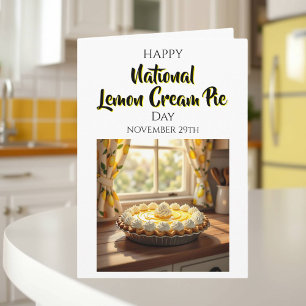 Glad nationella Lemon Cream Pie-dagen 29 nov Kort
