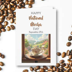 Glad nationella mokkadagen - 29 september-kort kort