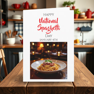 Glad nationella spaghettidagen   4:e januari kort