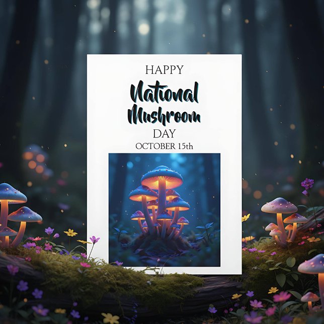 Glad nationella svampdagen | 15 oktober kort (Skapare uppladdad)