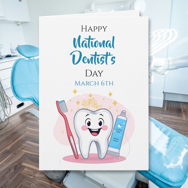 Glad nationella tandläkarens dag | 6 mars kort (Skapare uppladdad)