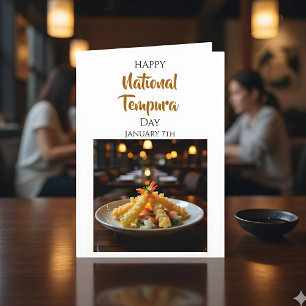 Glad nationella Tempura-dagen 7 januari Kort