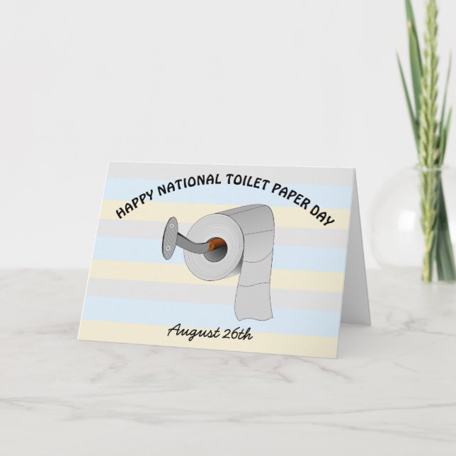 Glad nationella toalettpappersdag roliga helgdagar kort (Framsida)