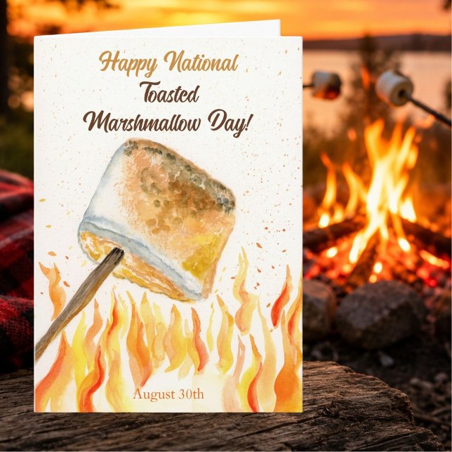Glad nationella Toasted Marshmallow-dagen 30 augus Kort (Skapare uppladdad)