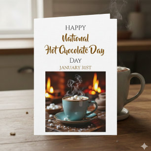 Glad nationella varm choklad-dagen 31 januari kort