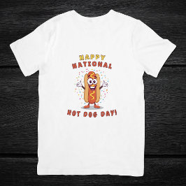 Glad nationella varmkorvsdagen herrar t shirt