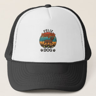 Glad Naughty Dog Brun Retro Sol Tassavtryck Keps