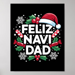 Glad Navi Pappaskämt Familj Jul Pappa Pyjamas Poster
