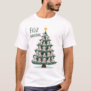 Glad Navidog jul T-shirt, rolig söt Xm T Shirt