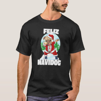 Glad Navidog Rolig Dabbing Mops Jul Tomte Jul T Shirt