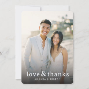 Glad Neutral Elegant Foto Tack Kort