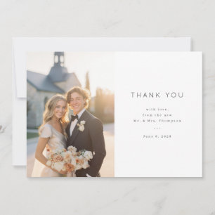Glad Neutral Elegant Foto Tack Kort