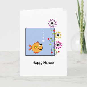 Glad Norooz persisk nyår gratulationskort-Fisk Helgkort