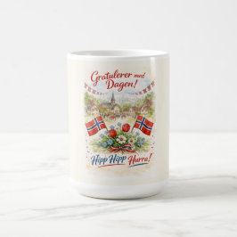 Glad norska nationaldagen - 17 maj Syttende Kaffemugg
