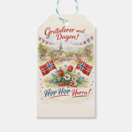 Glad norska nationaldagen - 17 maj Syttende Presentetikett