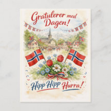 Glad norska nationaldagen - 17 maj Syttende