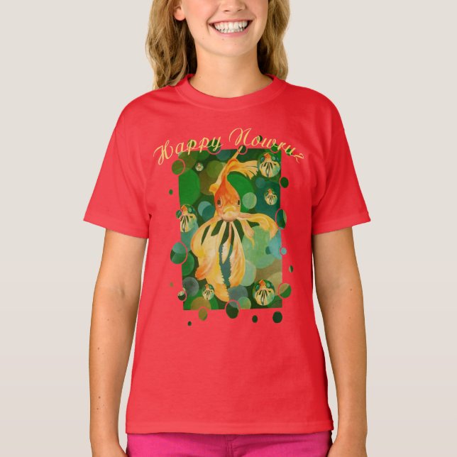 Glad Nowruz Gott Nytt År Guldfisk T Shirt (Framsida)