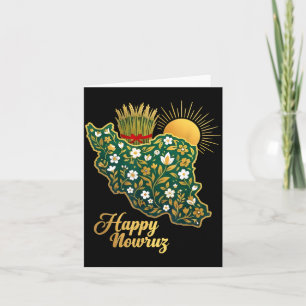 Glad Nowruz Persiska Nyåret Iran Karta Blommor Kort