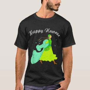 Glad Nowruz Persiska Nyårsfest Dansande Flicka T Shirt