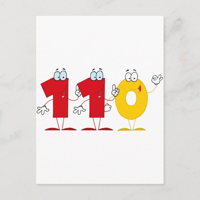 Glad Nummer 110 Vykort (Framsida)