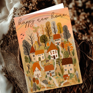 GLAD NY HEM Höst Land By Illustration Kort